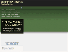 Tablet Screenshot of jeffpennauctions.com